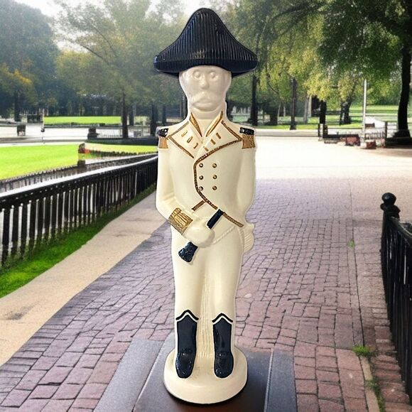 Old Spice Admiral Decanter Aftershave Empty Glass Napoleon French Officer Vtg. - Picture 12 of 13